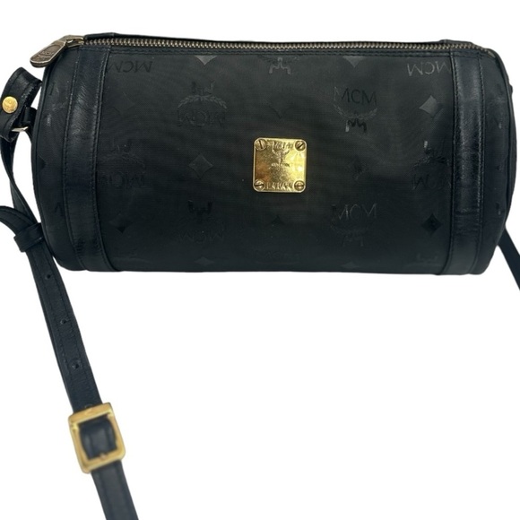 Mcm visetos black shoulder bag